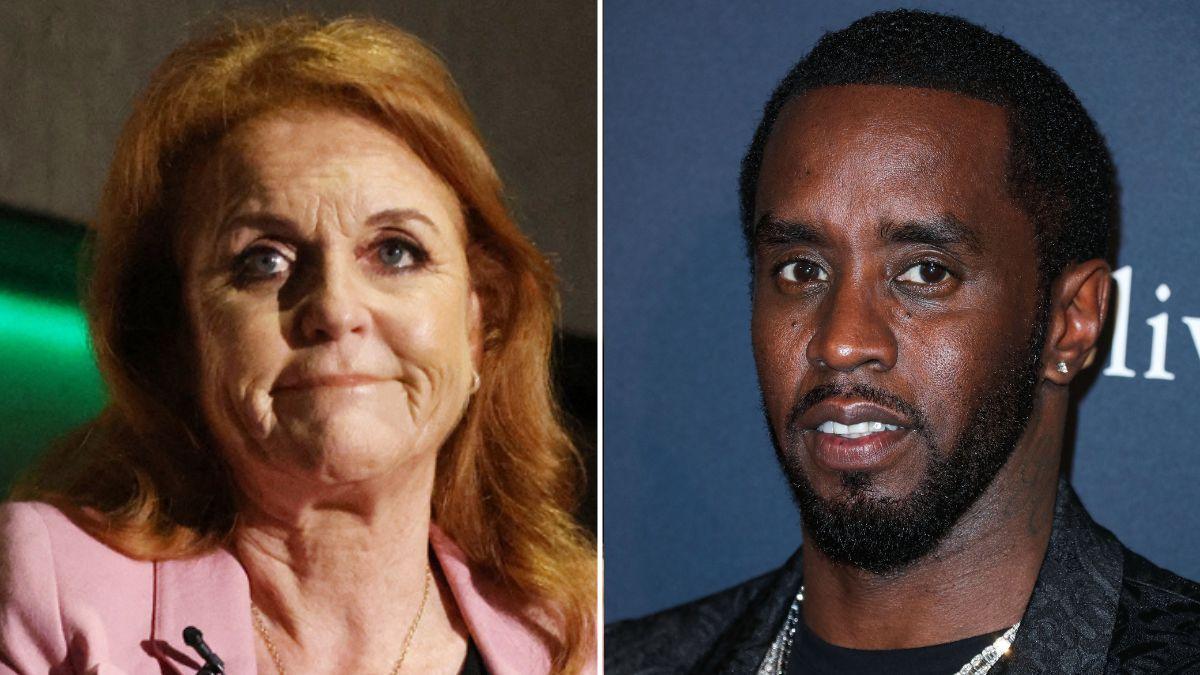 A photo of Sarah Ferguson alongside a photo of Sean Combs