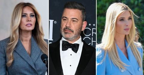 split image of Melania Trump / Jimmy Kimmel / Ivanka Trump