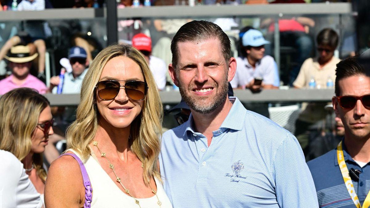 A photo of Eric and Lara Trump
