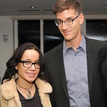 Janeane with her ex-husband Robert Cohen