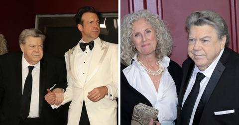 Split photo of George Wendt and Jason Sudeikis, Bernadette Birkett, George Wendt