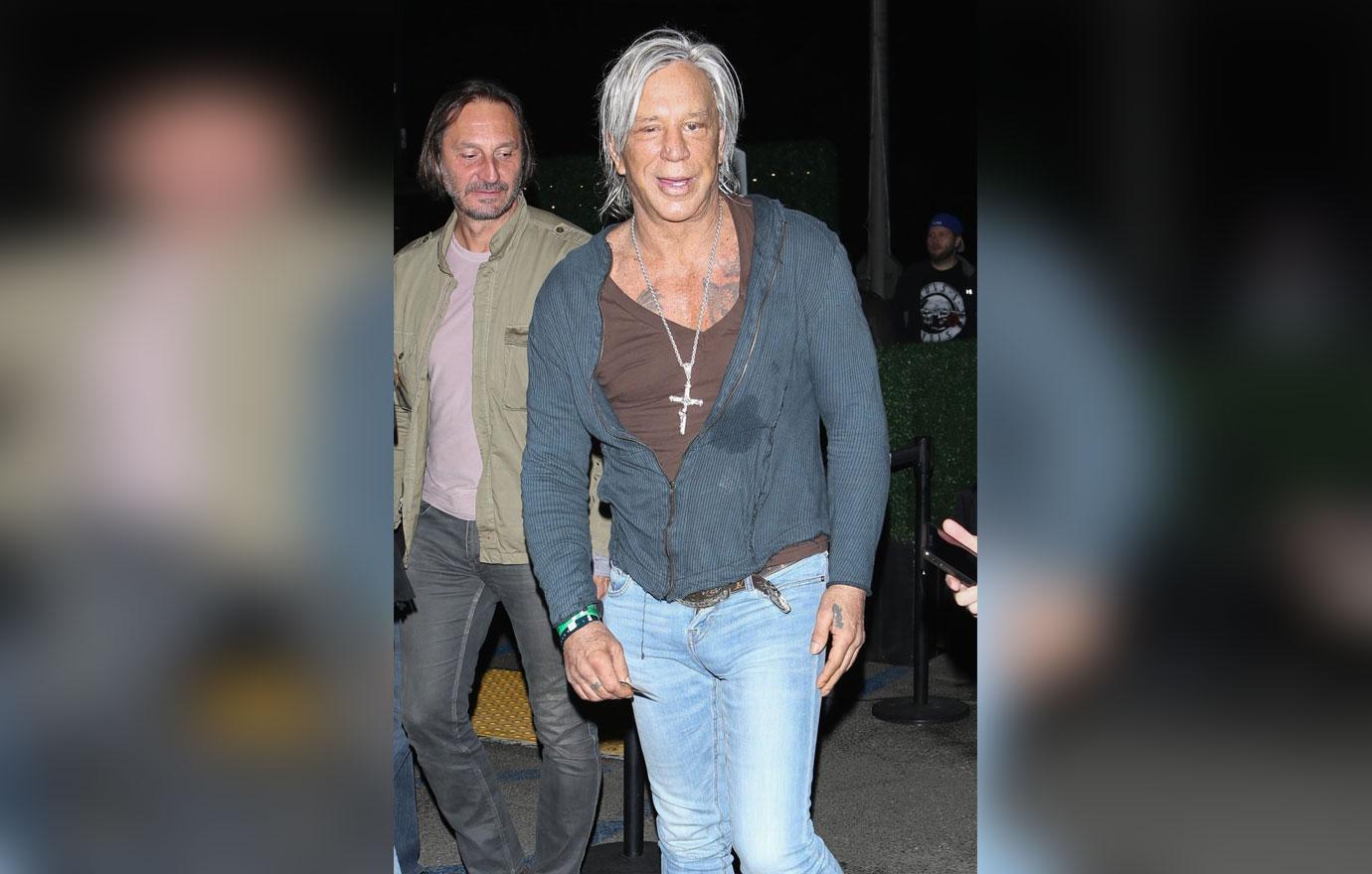 Mickey Rourke Concert Mickey Rourke Looks Unrecognizable At Concert