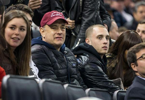 Tom Hanks & Son Hockey Game Photos -- Chet Hanks Rehab