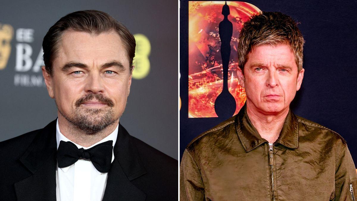 Split photos of Leo Di Carpio and Noel Gallagher