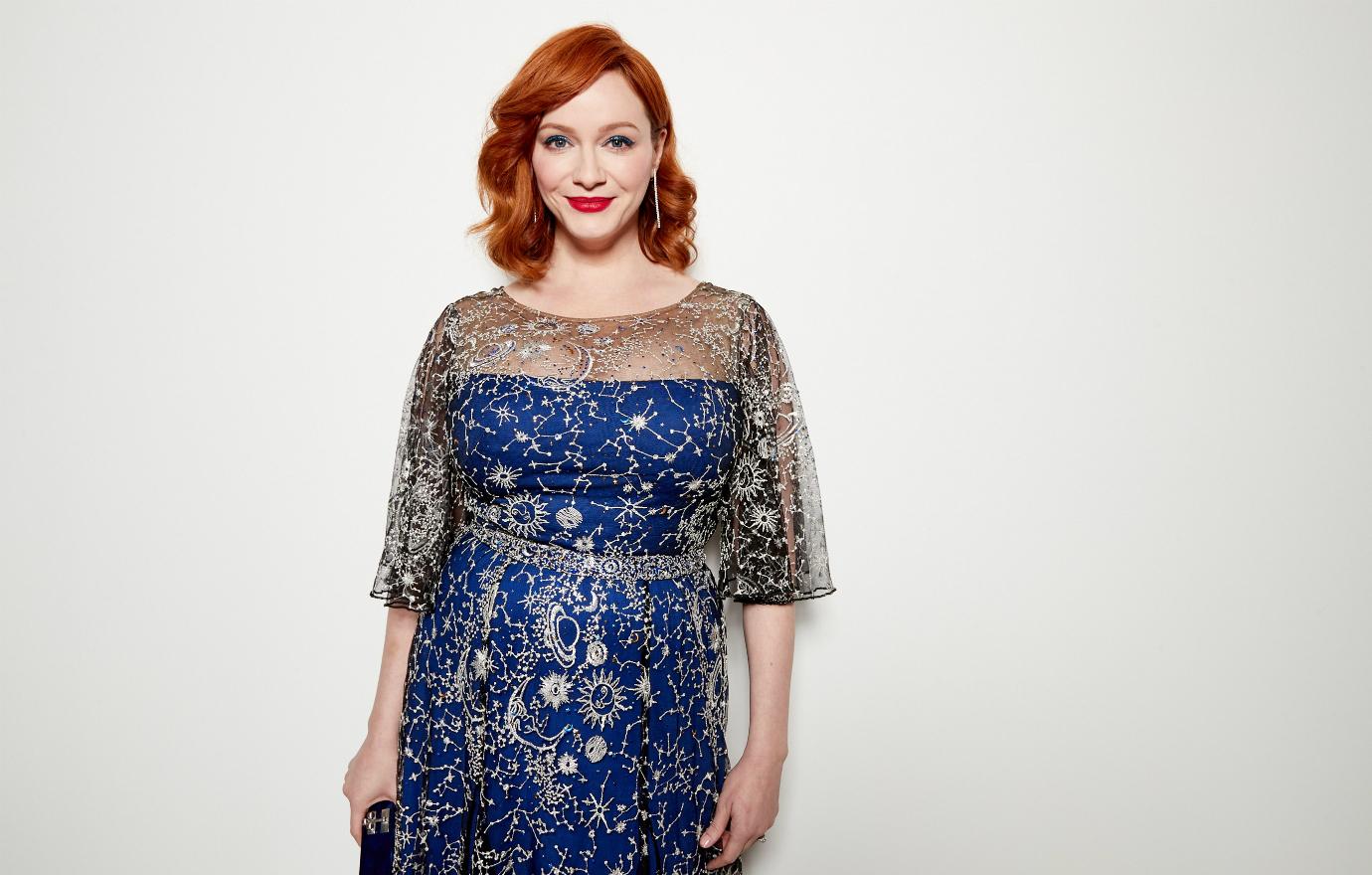 Christina Hendricks attended the 21st Costume Designers Guild Awards x Getty Images Portrait Studio presented by LG V40 ThinQ on February 19, 2019 in Beverly Hills, California.