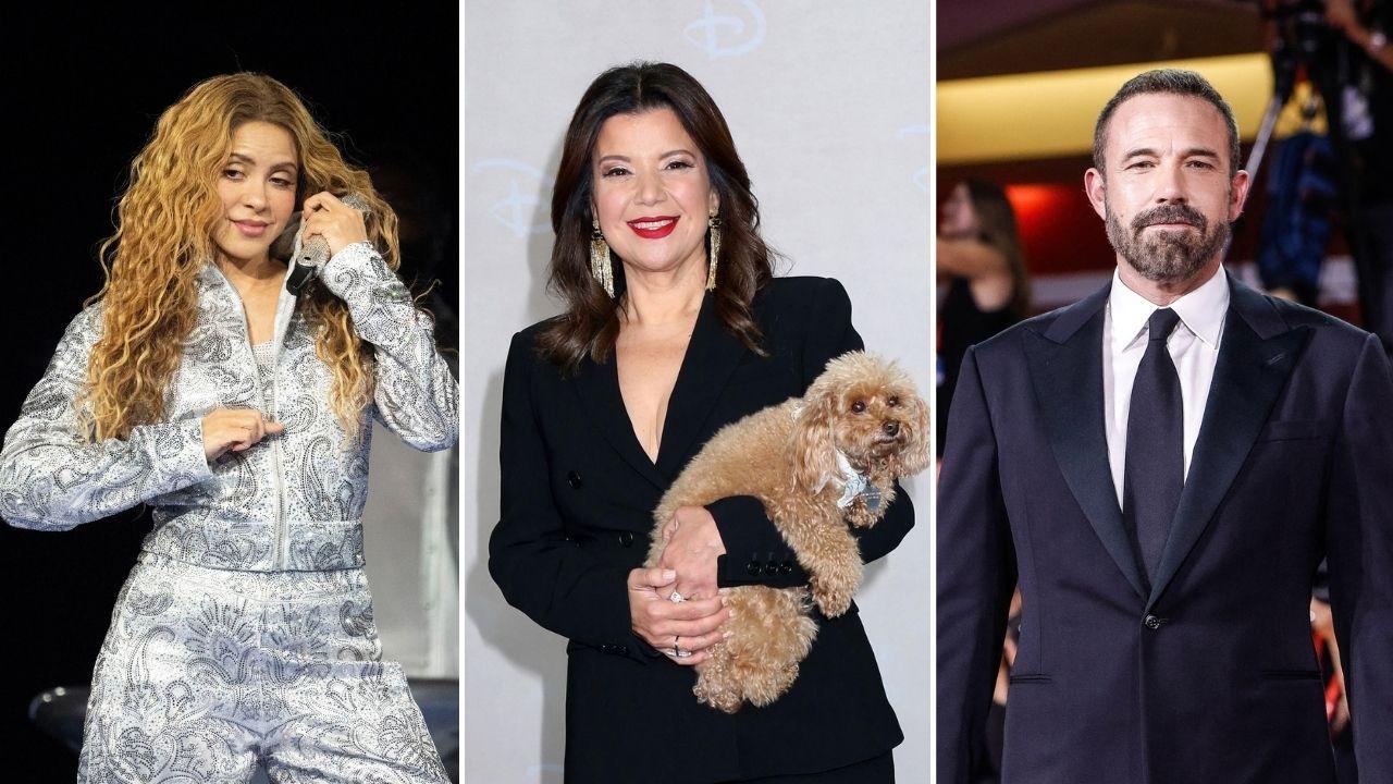 Split image of Shakira, Ana Navarro, and Ben Affleck
