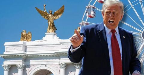 Indepence Arch and President Donald Trump