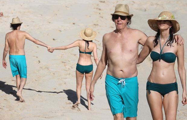 Sir Paul Mccartney And Wife Nancy Shevell Show Off Their Beach Bods In St