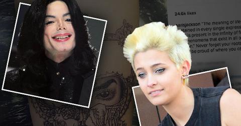 //paris jackson new tattoo father michael jackson pp