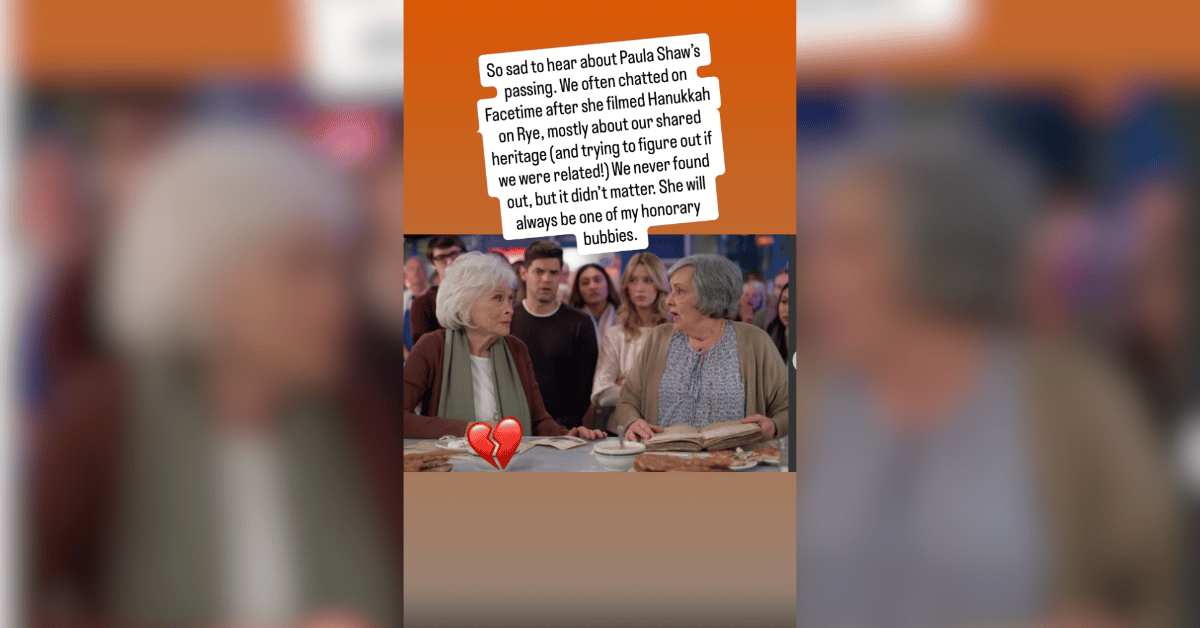 Photo of Julie Sherman Wolfe's Instagram story tribute to Paula Shaw