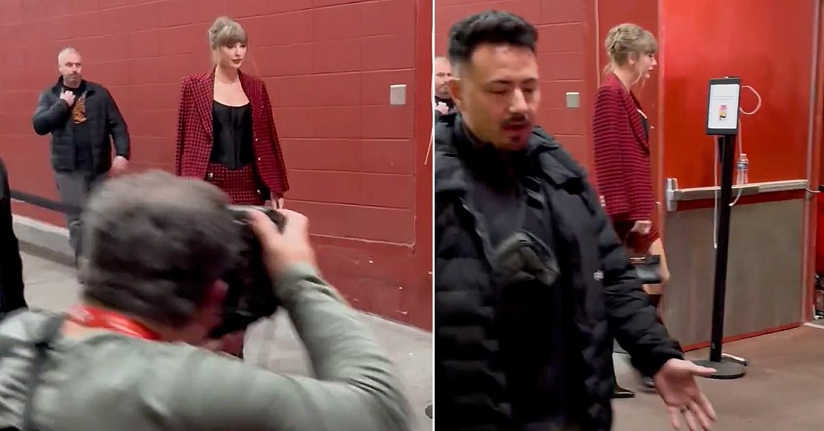 WATCH: Taylor Swift's Bodyguard Orders Photographers To 'Stand Up!'