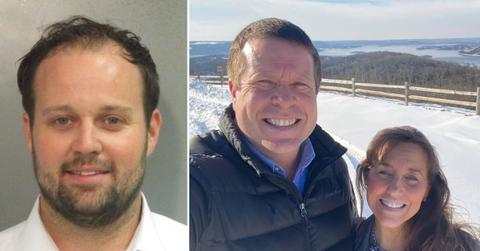 split image of Josh Duggar / Jim Bob Duggar and Michelle Duggar