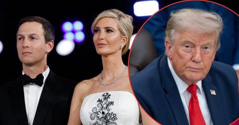 split image of Ivanka Trump and Jared Kushner; Donald Trump