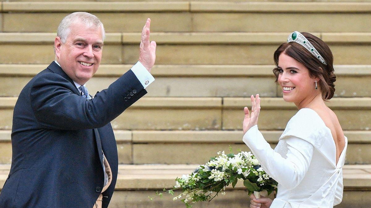 Photo of Princess Eugenie and Andrew Windsor