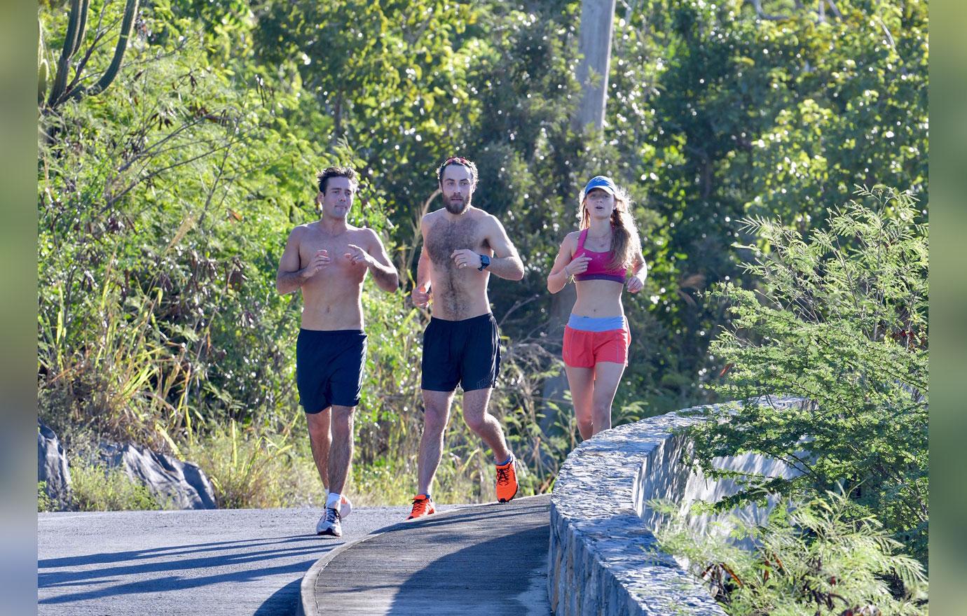 James Middleton And Spencer Matthews Shirtless Jog in St Barths