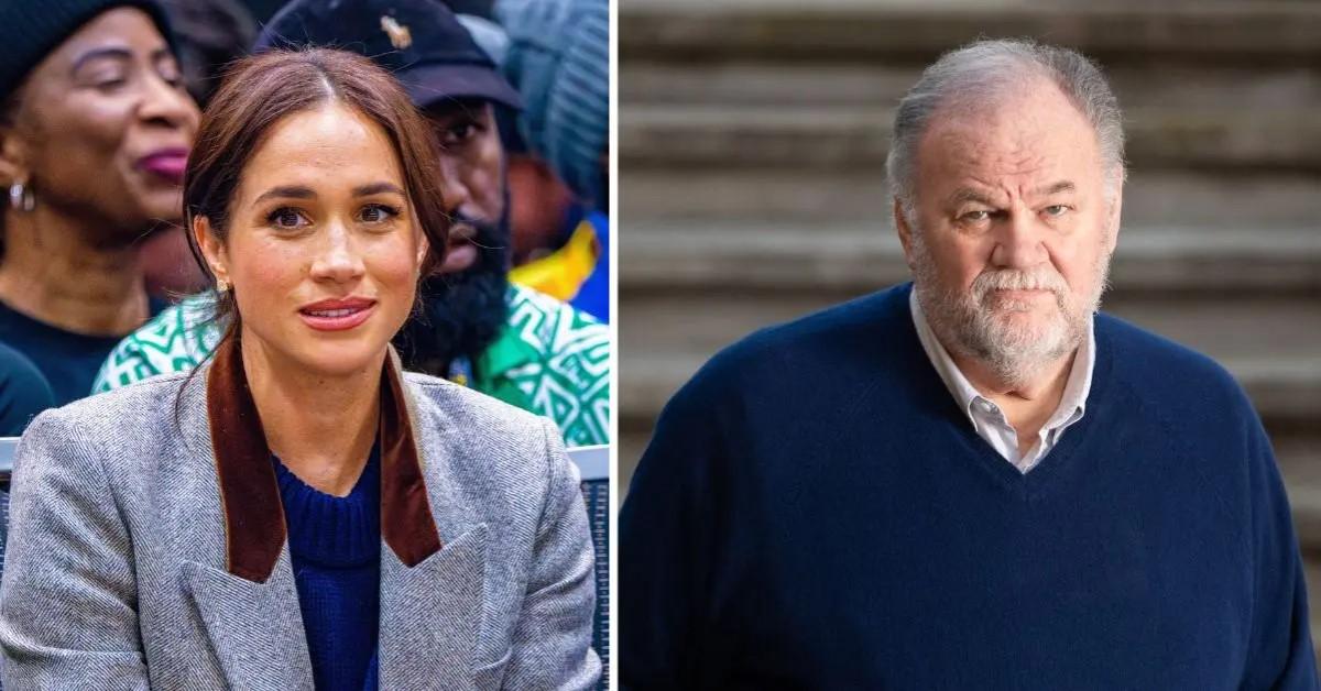 Split photos of Meghan Markle and Thomas Markle Sr.