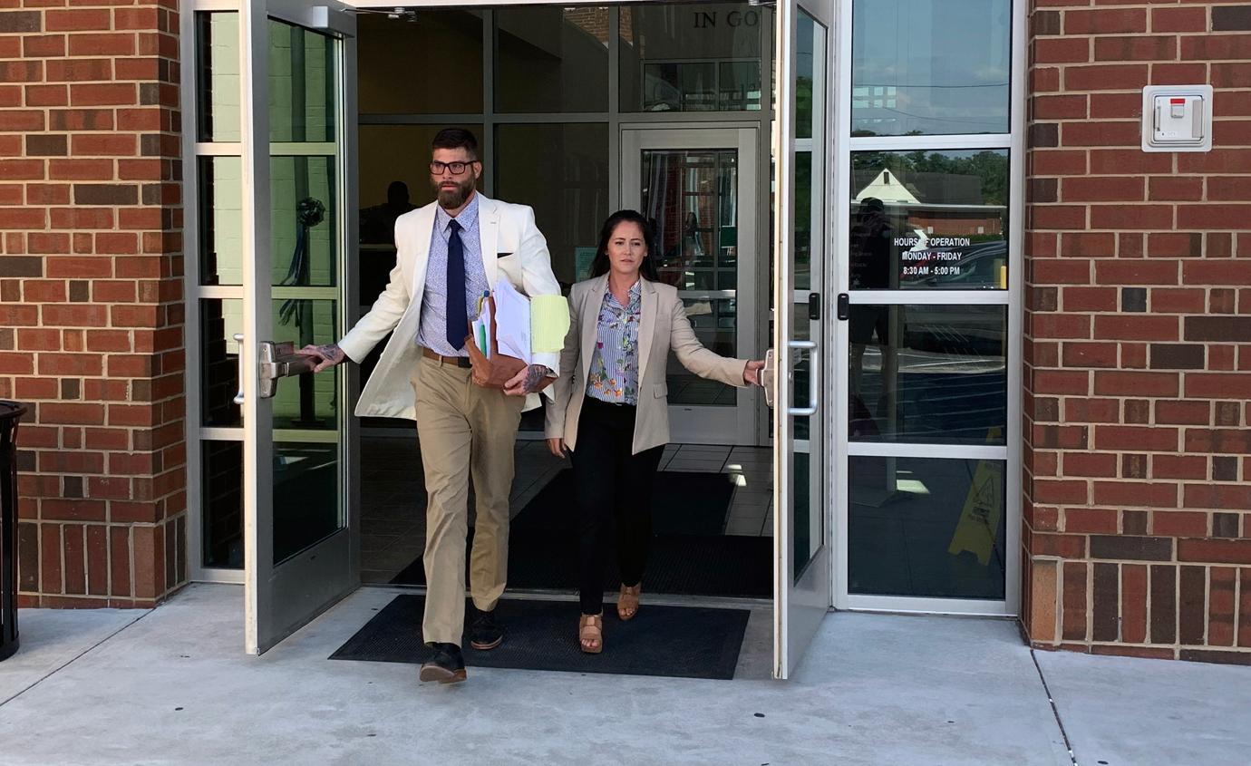 Jenelle Evans and David Eason appear in court. 01 Jul 2019