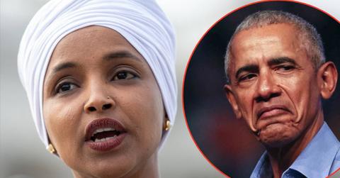 Photo of Barack Obama, Ilhan Omar