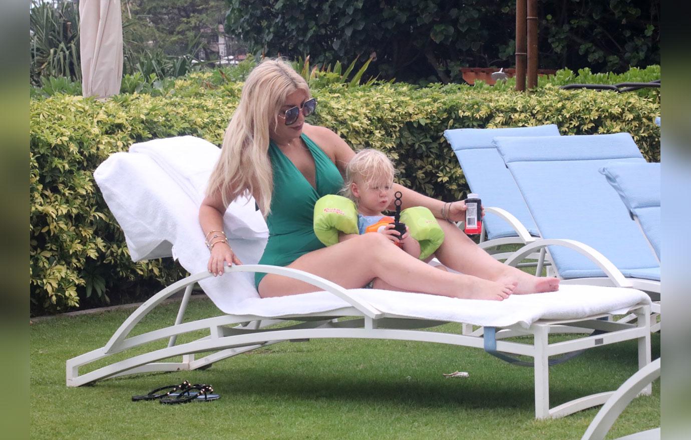 Tori Spelling With Son Beau Amid Financial Problems