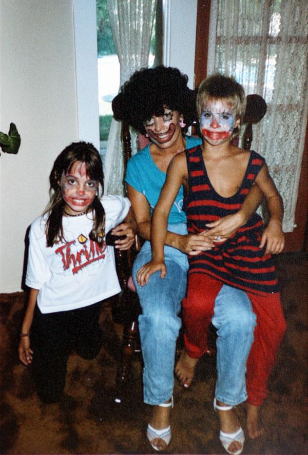 Angelina Jolie Childhood Photos Clown Makeup James Haven​