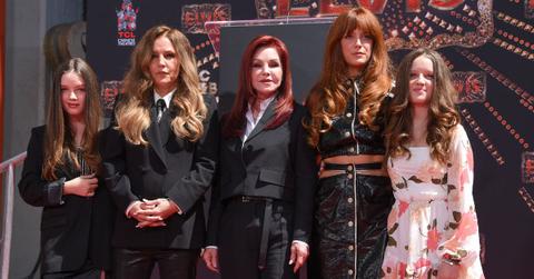 Harper Lockwood, Lisa Marie Presley, Priscilla Presley, Riley Keough and Finley Lockwood.