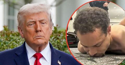 split image of Donald Trump and Cole Allen