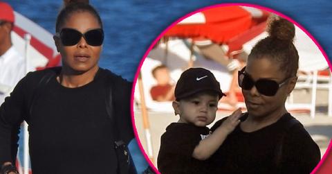 Janet Jackson Takes Son Eissa Al Mana To Beach