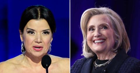 A photo of Ana Navarro alongside a photo of Hillary Clinton