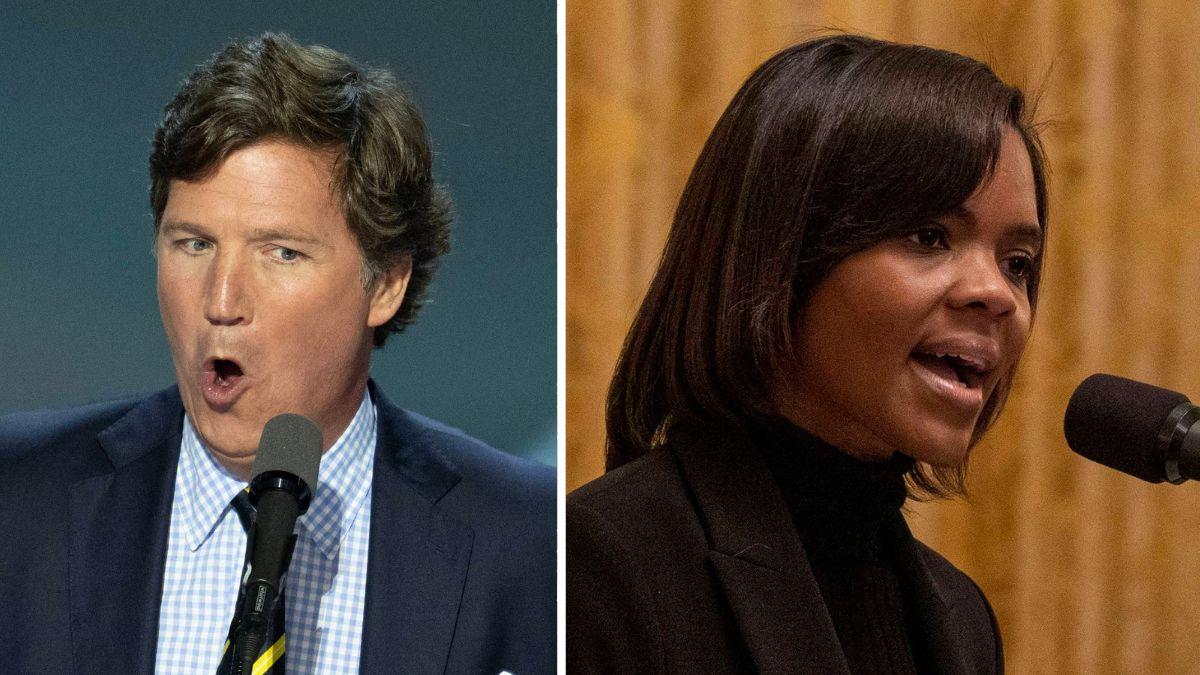 Photo of Tucker Carlson and Candace Owens