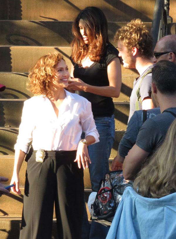 jennifer lopez filming nbc shades blue