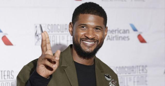 usher gf jennifer goicoechea marriage license super bowl lviii report