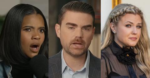 Split photo of Candace Owens, Ben Shapiro and Erika Kirk