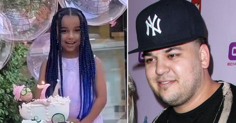 rob kardashian makes appearance at dreams bday pp