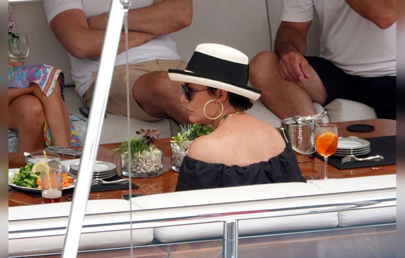 Kris Jenner And Corey Gamble Look Miserable In Portofino