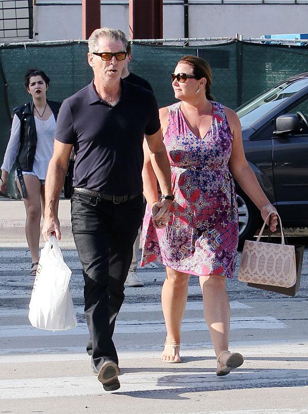 pierce brosnan keely shaye smith paris fashion week