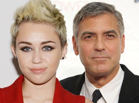 //george clooney and miley cyrus pp