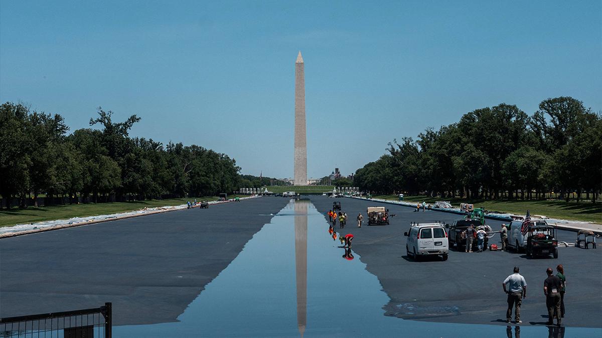The alleged attack is the latest case of vandalism around the Lincoln Memorial Reflecting Pool.