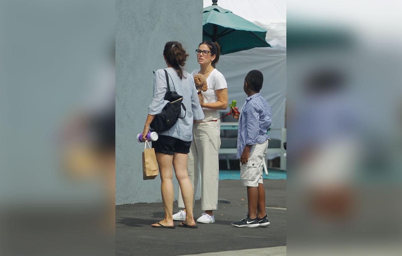 Sandra Bullock & Boyfriend Bryan Randall Out With Her Son Louis