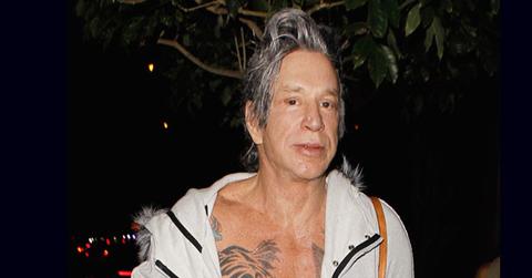 Mickey Rourke Parties In Los Angeles