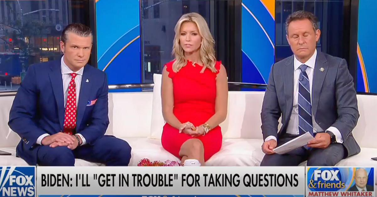 joe biden trashed fox friends ainsley hunter refusing to comment gun indictment