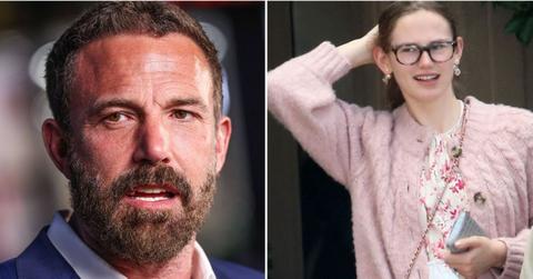Split photo of Ben Affleck, Violet Affleck