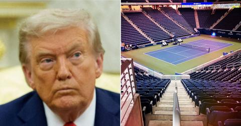 picture of Donald Trump and Arthur Ashe stadium