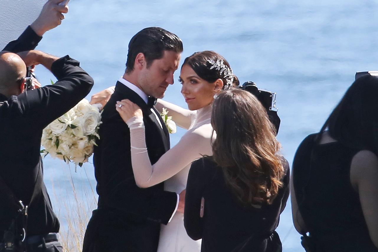 Inside val chmerkovskiy tuxedo jenna johnsons wedding dress