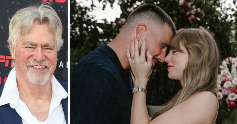 picture of Ed Kelce, Travis Kelce and Taylor Swift