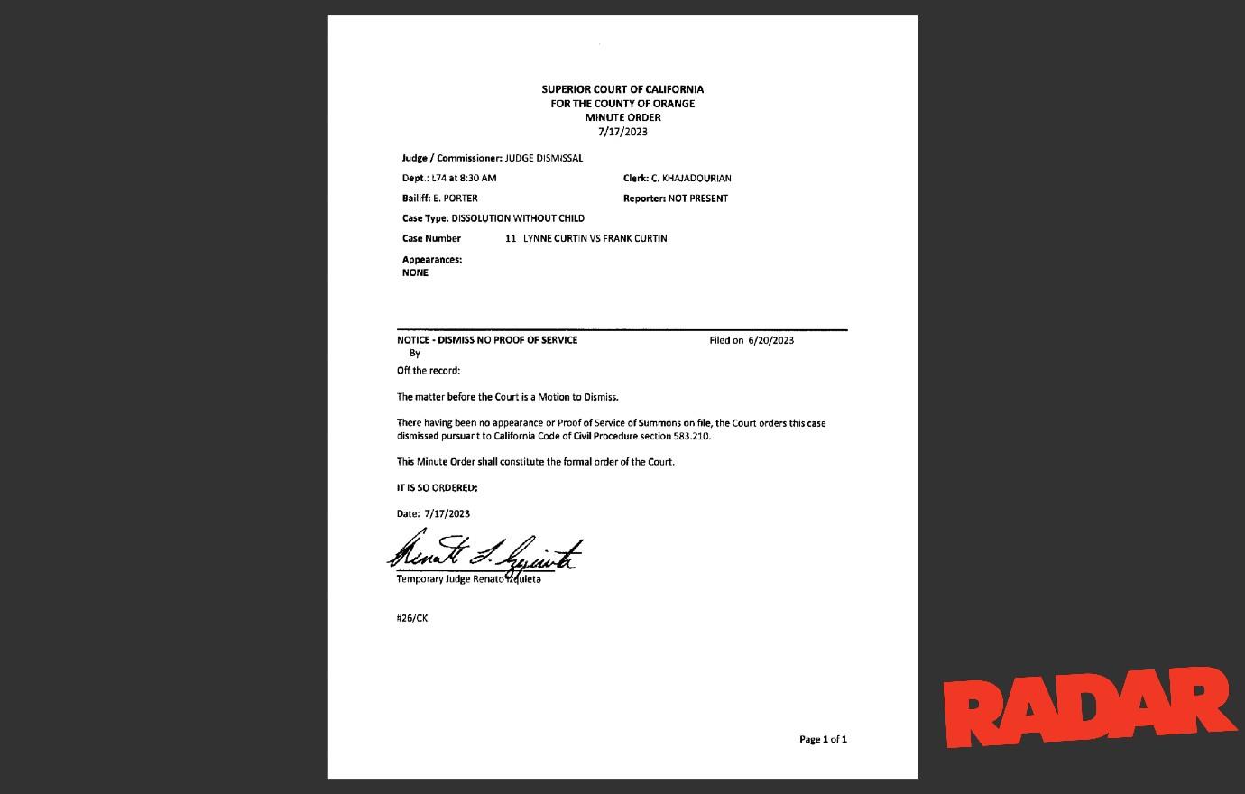 'RHOC' Alum Lynne Curtin's Divorce Dismissed Again