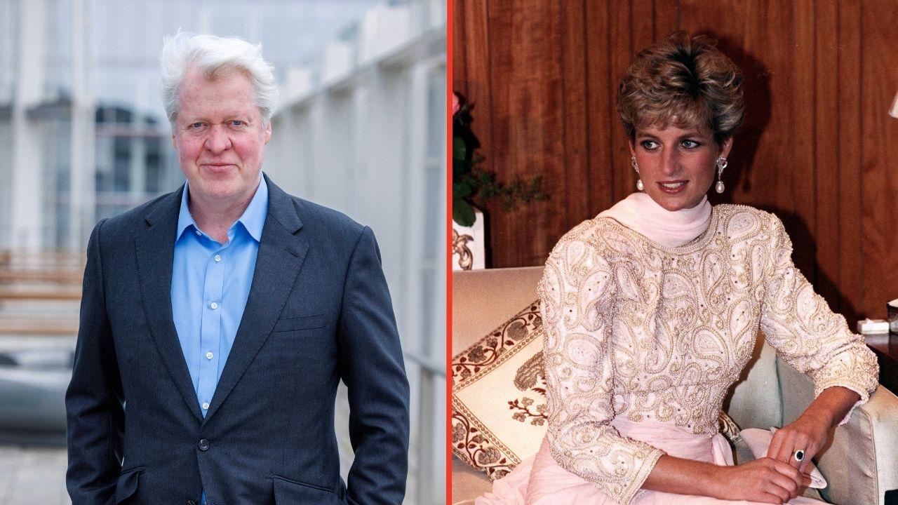 Split photos of Earl Spencer and Princess Diana