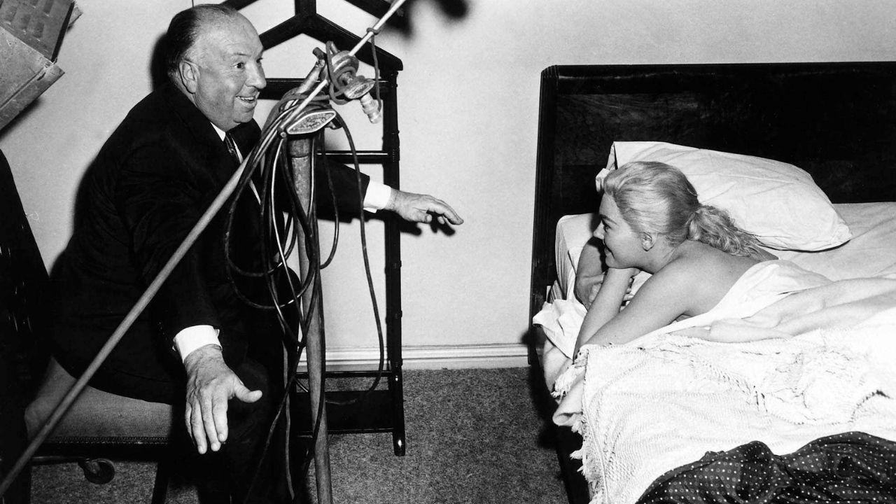 Photo of Alfred Hitchcock and Kim Novak