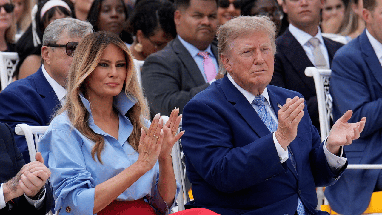 Melania made a joke about her absence.
