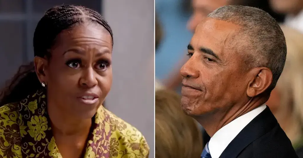 Composite photo of Michelle and Barack Obama