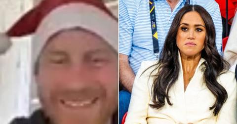 prince harry santa hat meghan markle marriage crumbling